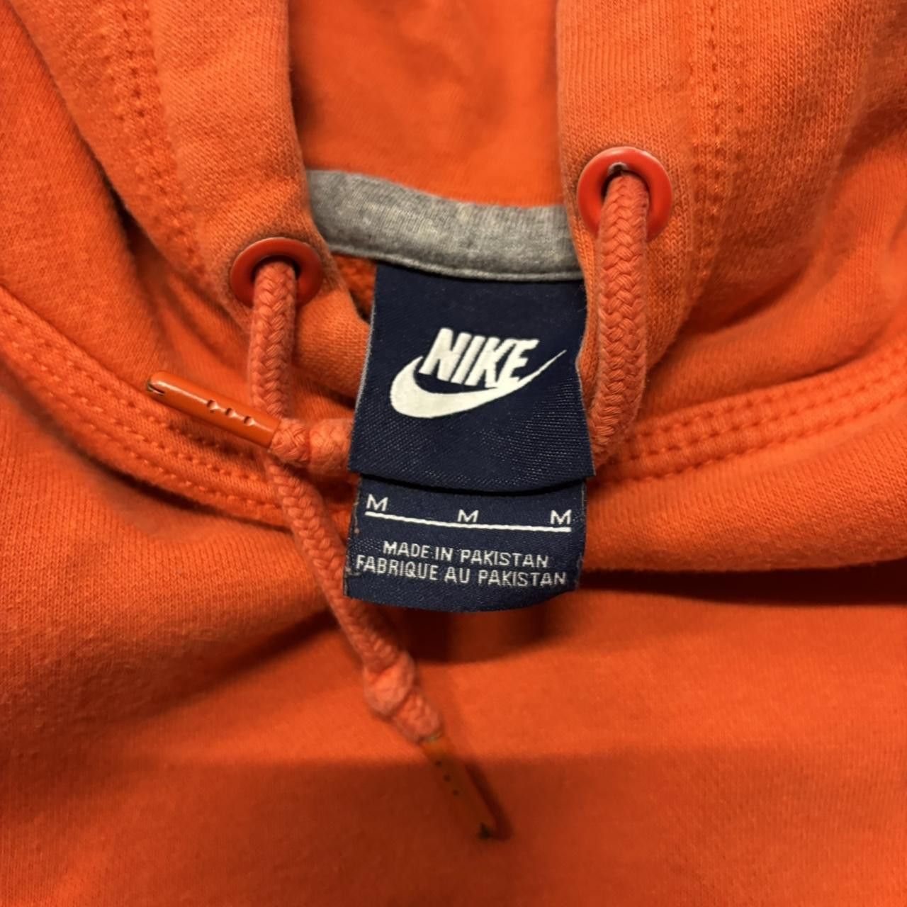 Nike × Vintage Crazy Vintage Y2K/2000s Orange Nike Swoosh Essential Hoodie! Size US M / EU 48-50 / 2 - 7 Thumbnail