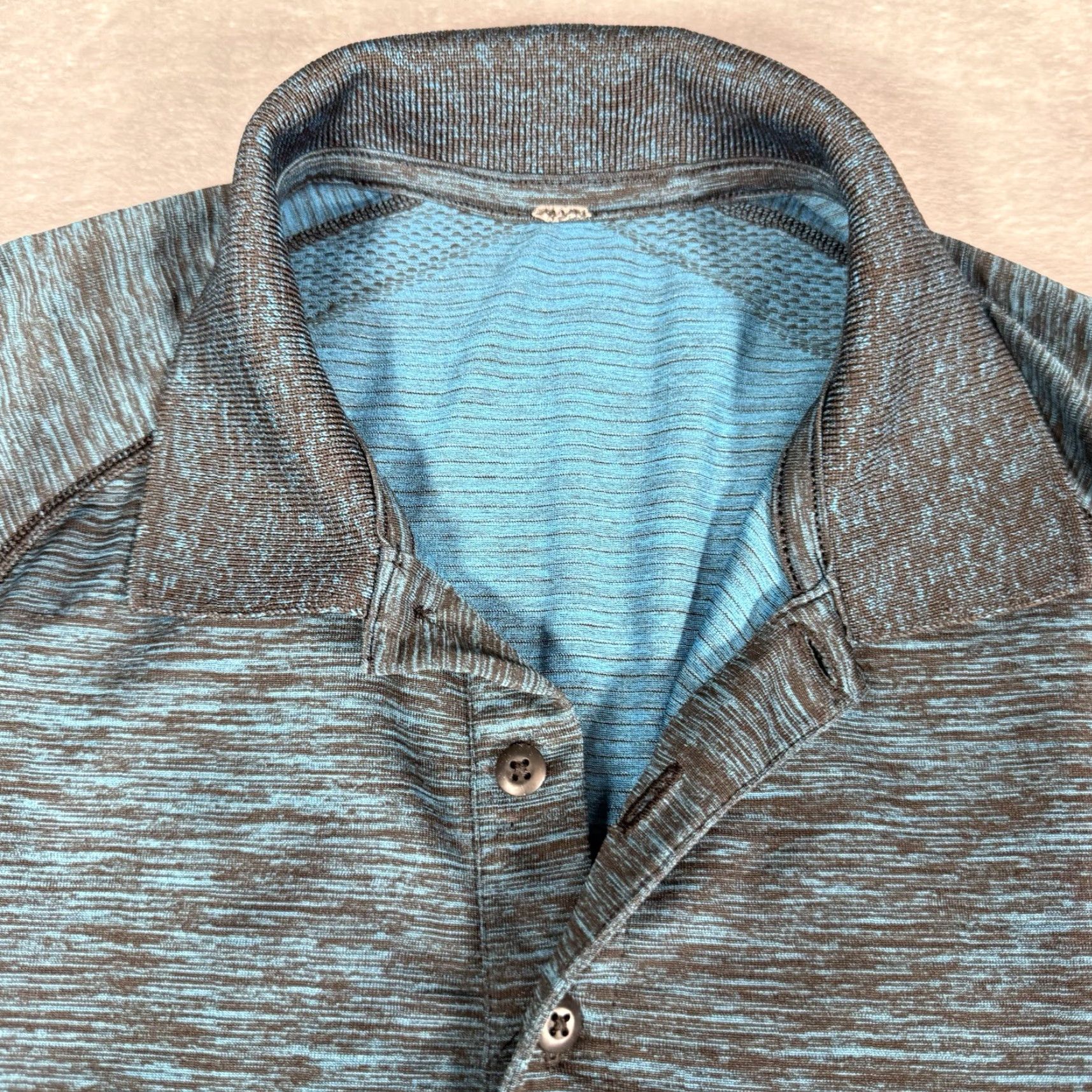 Lululemon Lululemon Metal Vent Tech Polo Shirt Mens Small Athletic Stretch Teal Size US S / EU 44-46 / 1 - 3 Thumbnail