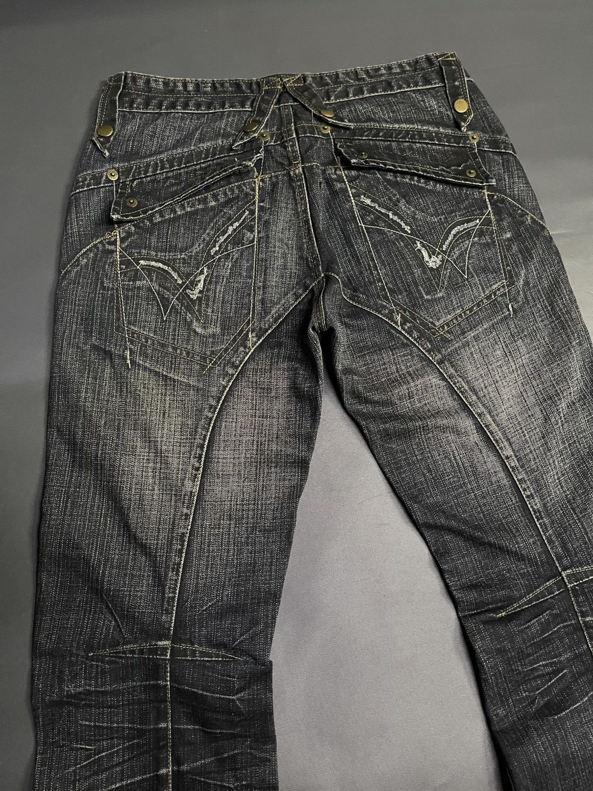 Japanese Brand × Le Grande Bleu (L.G.B.) FLARED RARE PUNK STYLE JAPANESE BRAND DESIGNER JEANS Size US 33 - 4 Thumbnail