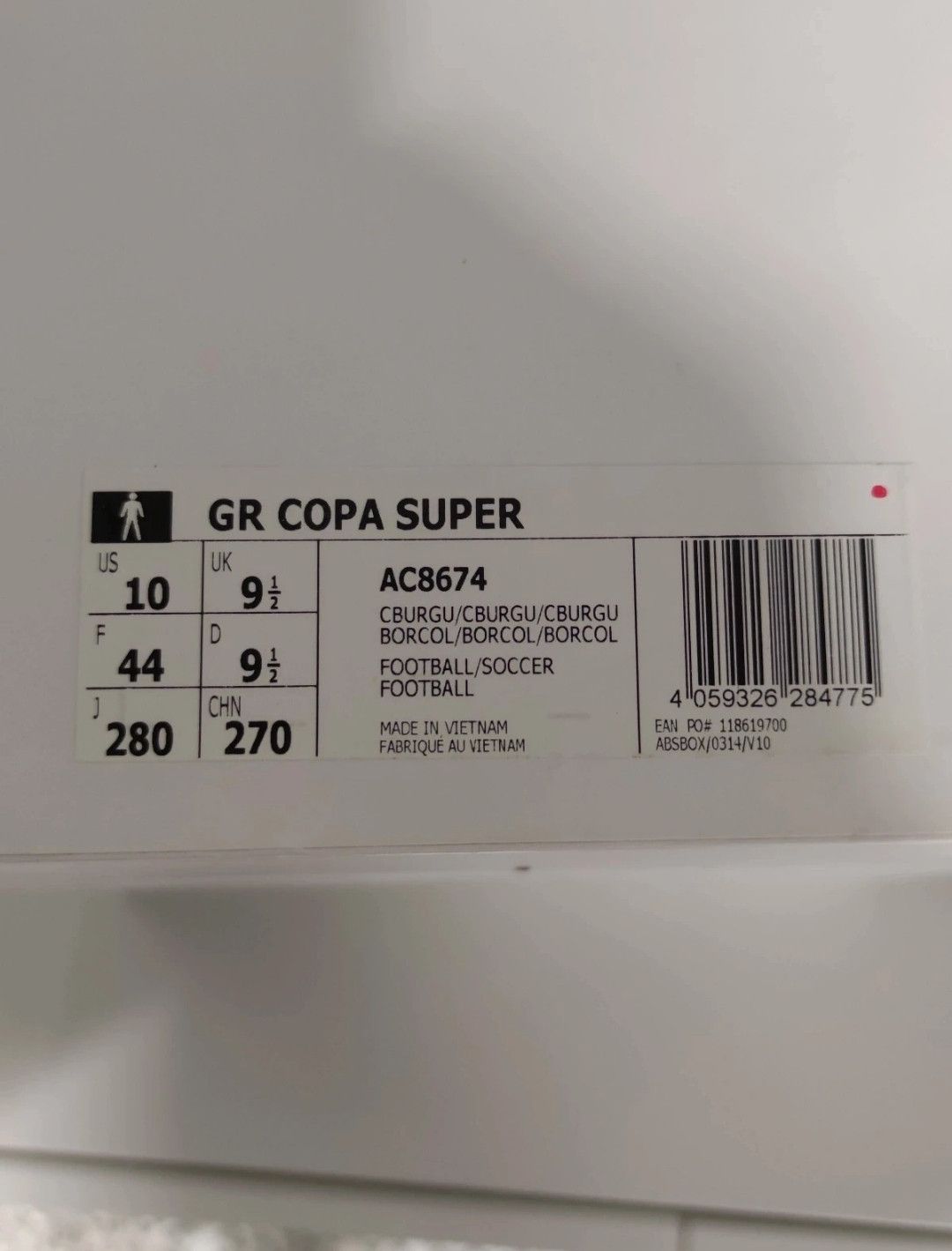 Adidas × Gosha Rubchinskiy Copa Super AC8674 Burgundy Size US 10 / EU 43 - 2 Thumbnail