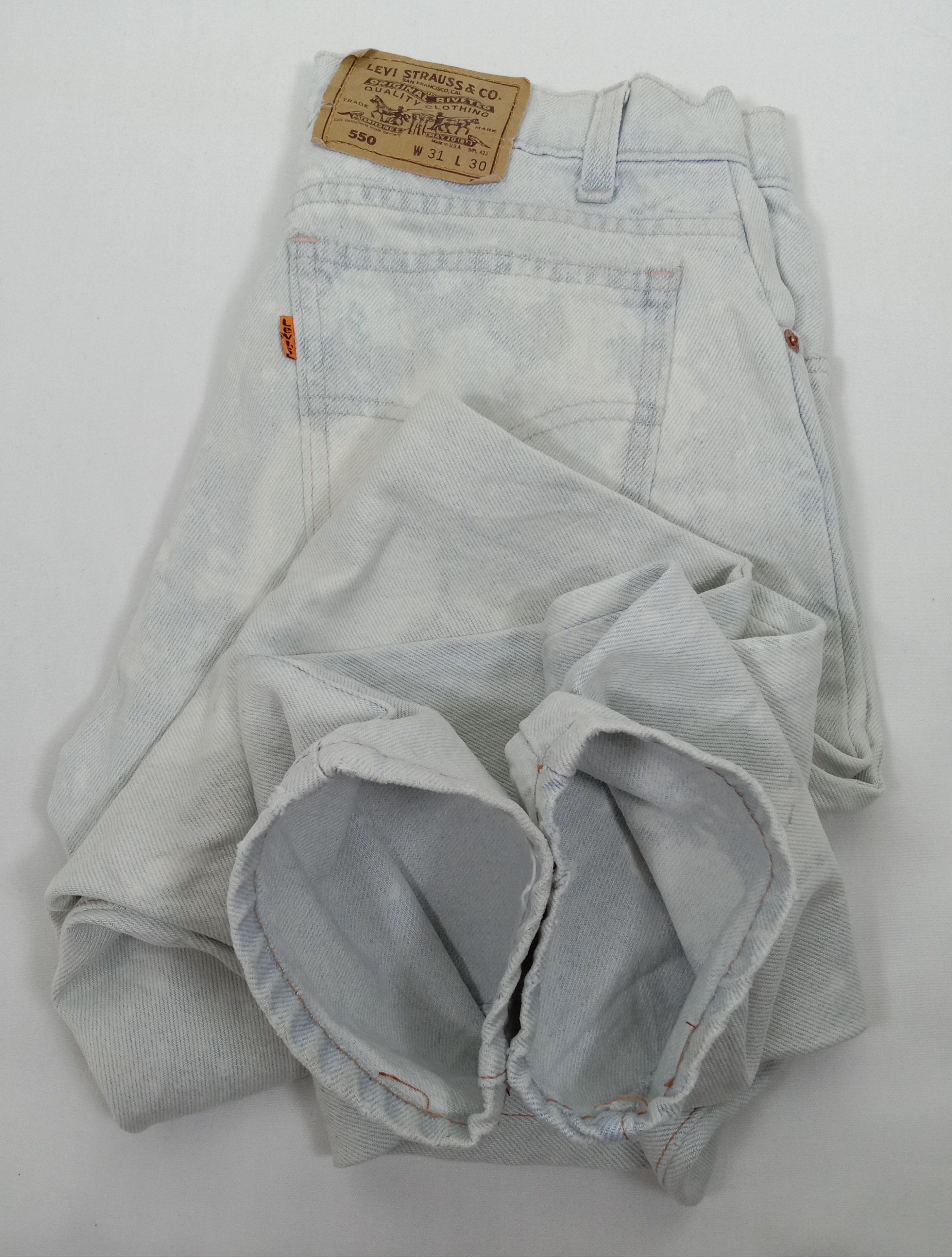 Levi's Vintage 90s Levi's 550 Orange Tab Jeans Ripped Denim Size US 30 / EU 46 - 14 Thumbnail