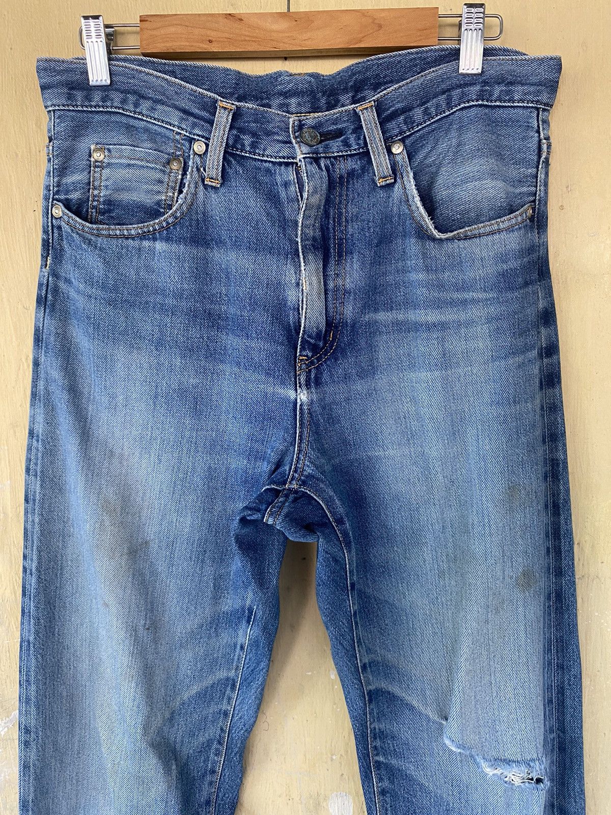 Japanese Brand Vetements De Travail Distressed Selvage Denim Jeans Pants Size US 32 / EU 48 - 3 Thumbnail