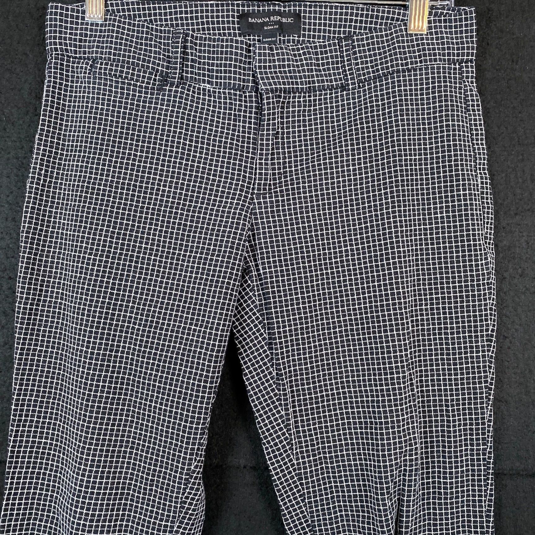 Banana Republic Banana Republic Womens Pants Black White Sloan Cropped Ankle Stretch 6P Size 30" / US 8 / IT 44 - 2 Thumbnail