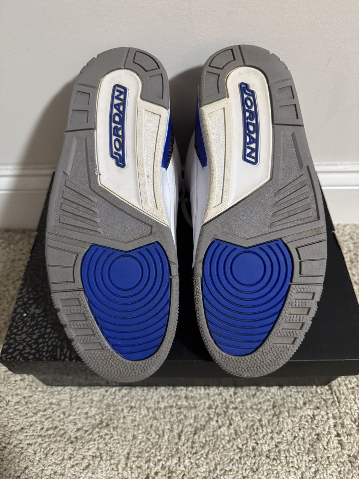 Jordan Brand Air Jordan 3 Retro Racer Blue Size US 10.5 / EU 43-44 - 3 Thumbnail