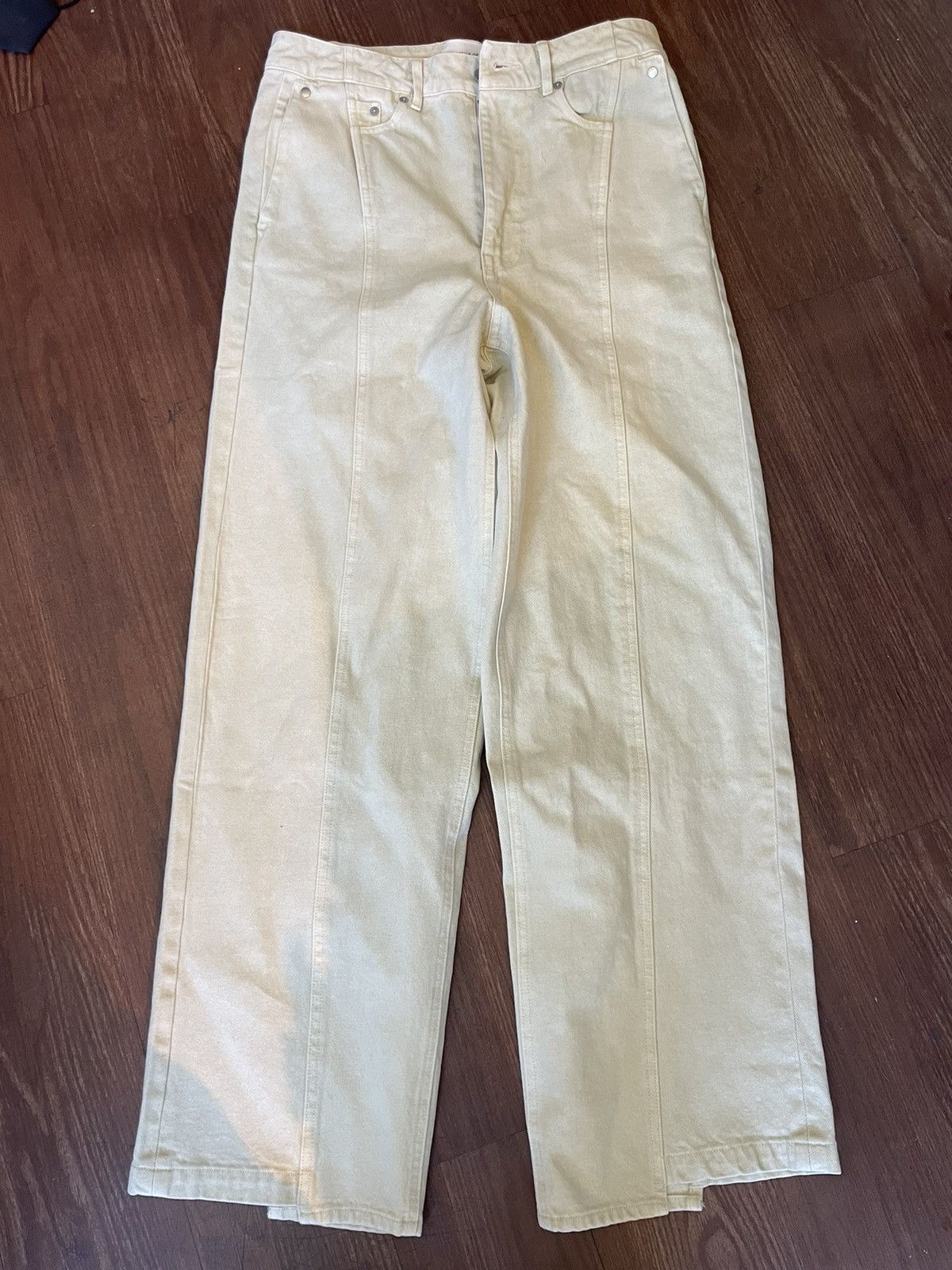 image of Vuja De Inside Out Denim Trousers in White, Men's (Size 31)