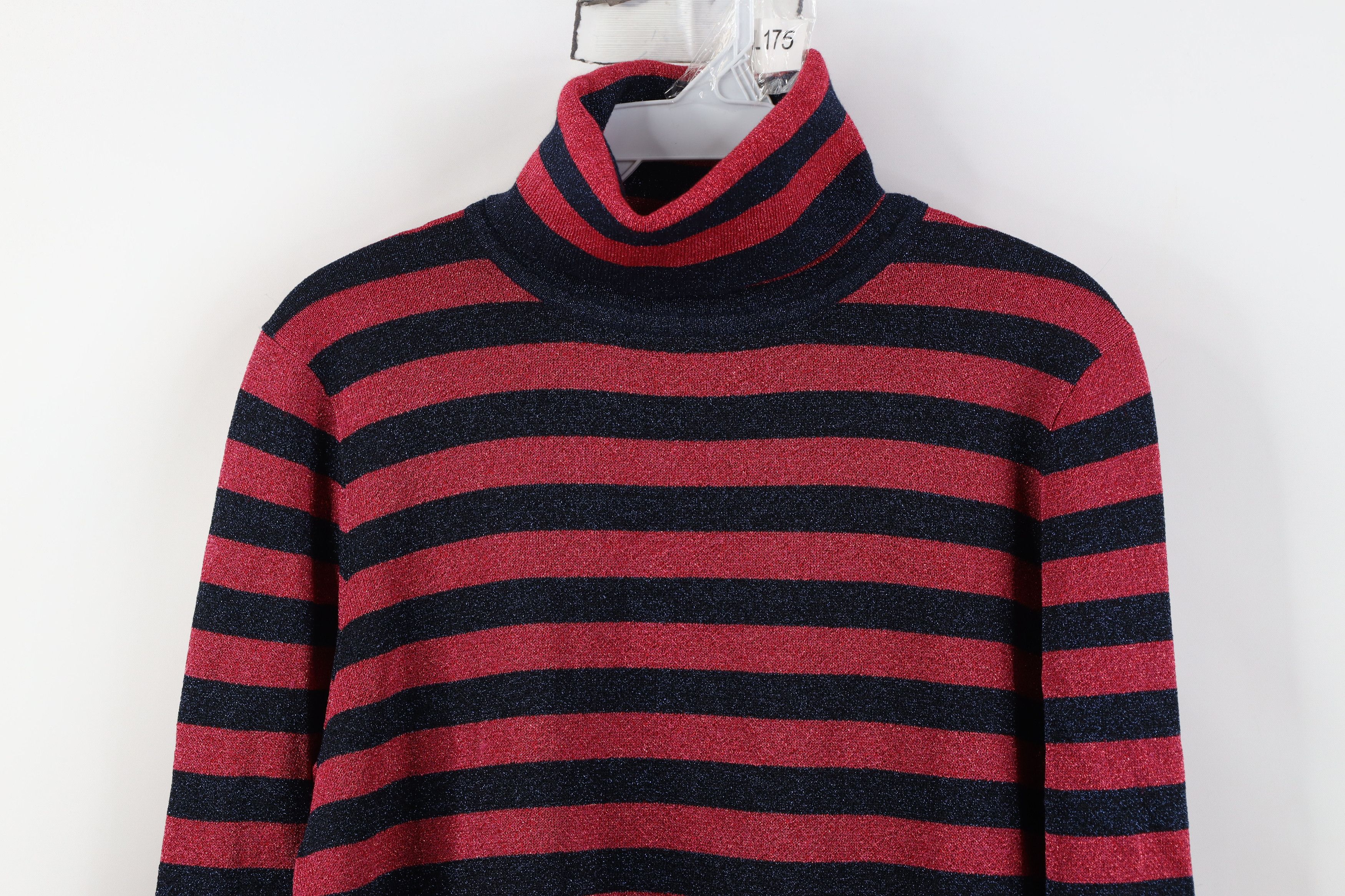 J.Crew Vintage Y2K J Crew Metallic Sparkle Turtleneck Sweater Size M / US 6-8 / IT 42-44 - 2 Thumbnail
