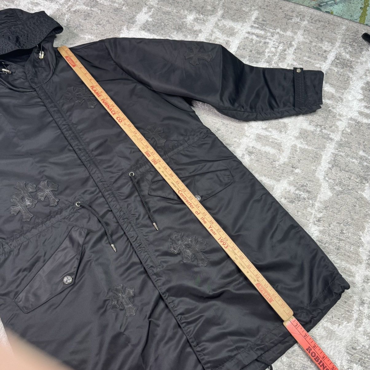 Chrome Hearts Nylon cross patch fishtail zip up jacket Size US L / EU 52-54 / 3 - 19 Thumbnail