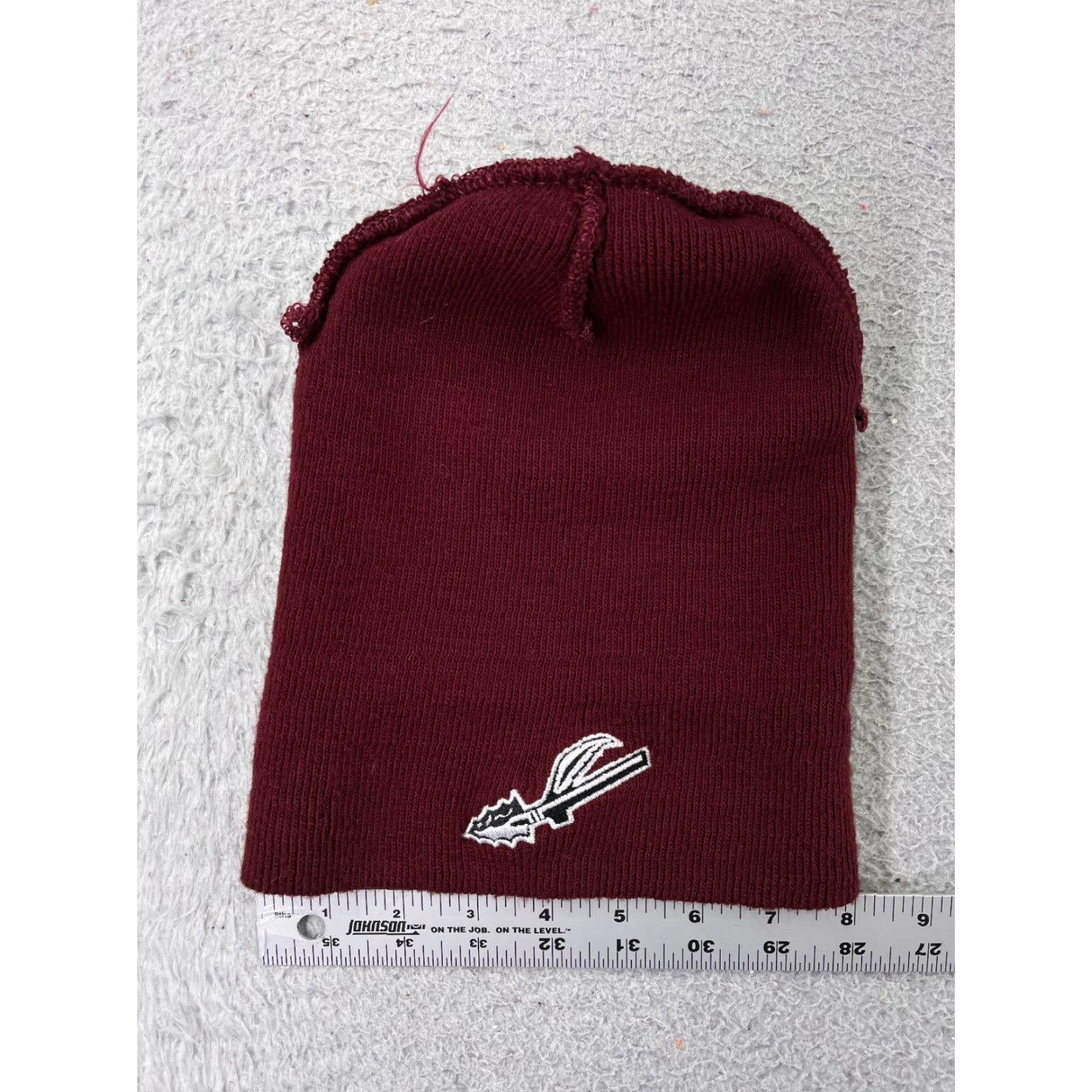 Vintage Harpoon Beanie Toque Adult One Size Burgundy Knit Embroidered 100% Acrylic Ski Hat/Cap Unbranded Unisex Adults Style Beanie Mens Womens Size ONE SIZE - 4 Thumbnail