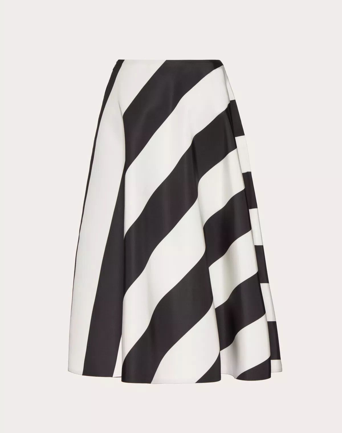 Valentino o1s1wg110625 Strhype Crepe Couture Midi Skirt in Black/White Size 30" / US 8 / IT 44 - 2 Thumbnail