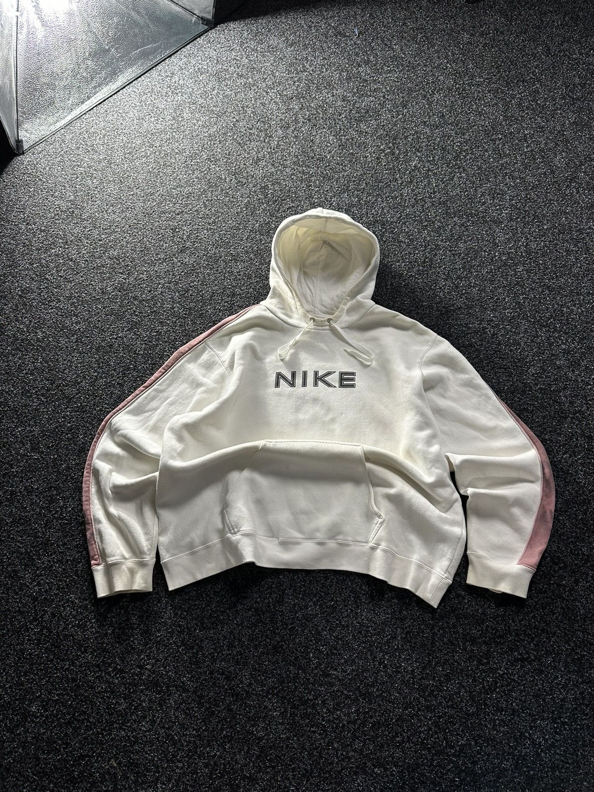 Nike × Vintage 🚨Nike Y2K White BOXY Hoodie OVERSIZE Vintage Skategang Drill Size US XL / EU 56 / 4 - 1 Thumbnail
