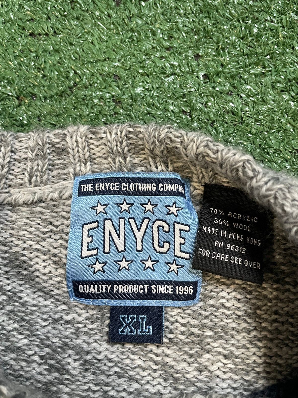Enyce Vintage ENYCE blue and grey knit crewneck Size US XL / EU 56 / 4 - 3 Thumbnail