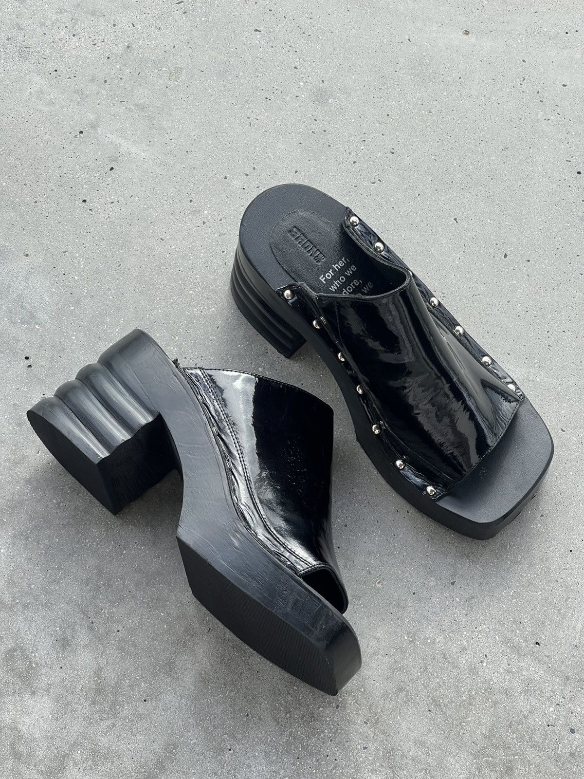 Other Bronx avant garde black leather shoes platform Size US 7 / IT 37 - 1 Thumbnail