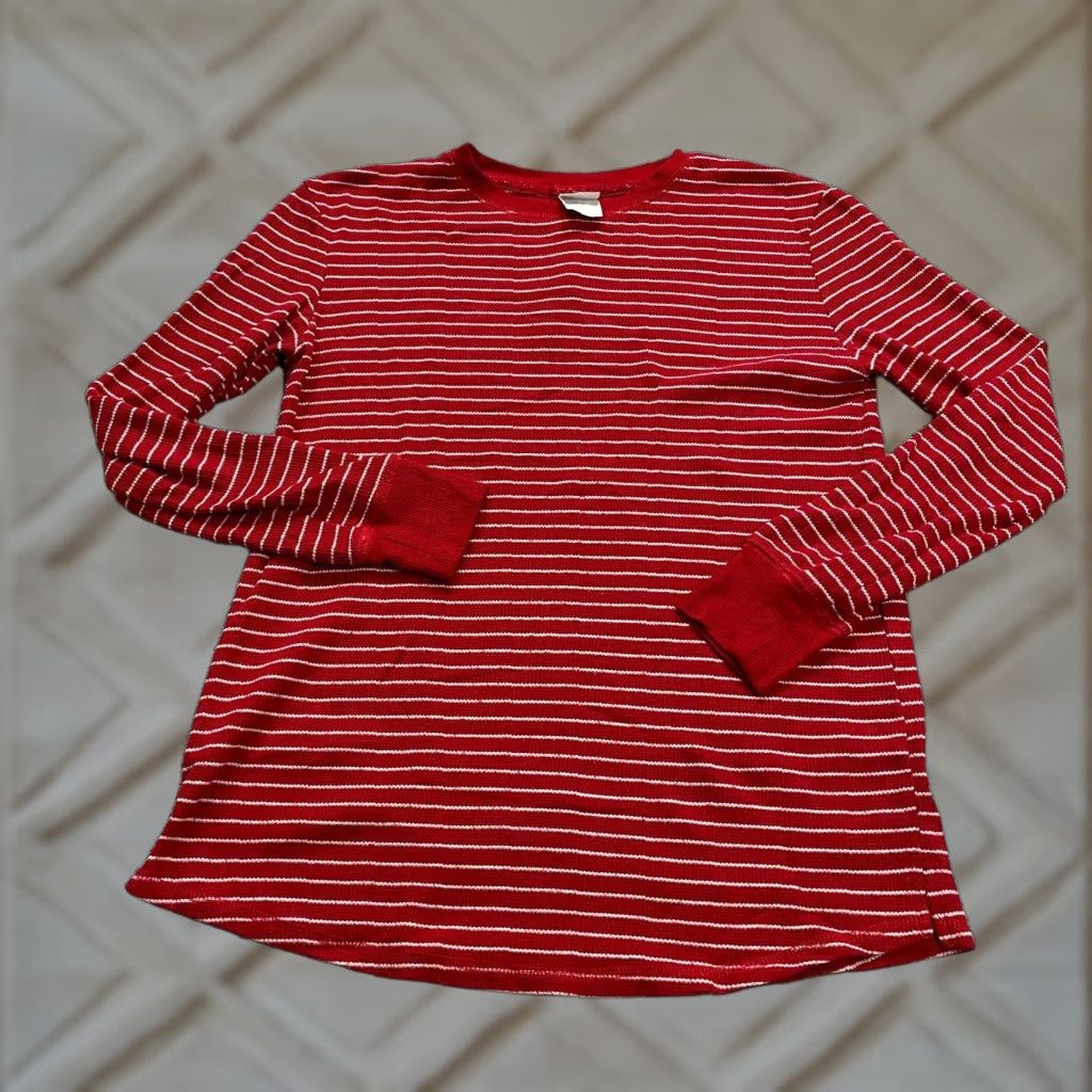 Vintage Stars Above Top Womens XS Red Striped Knit Long Sleeve Crew Neck Pajama Loung Size XS / US 0-2 / IT 36-38 - 1 Thumbnail