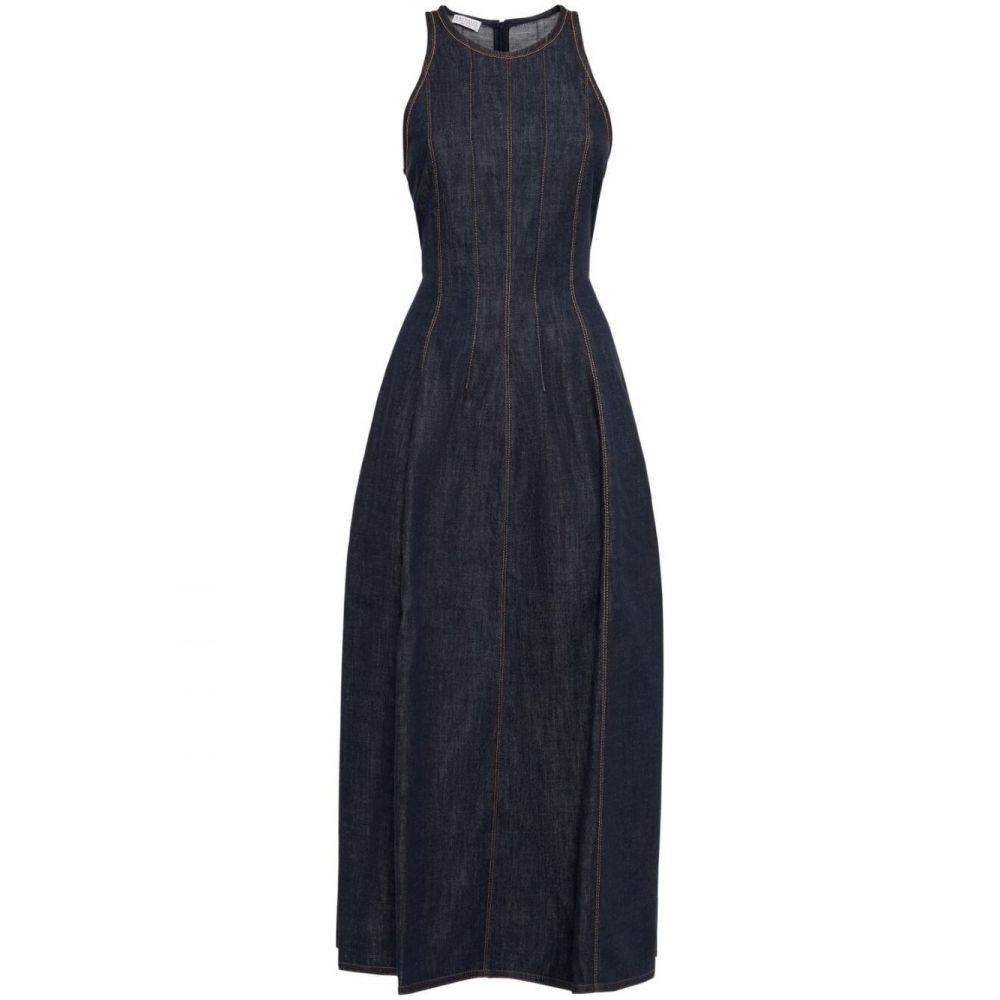 Brunello Cucinelli o1la1rc1a0425 Denim Dress in Black Size XL / US 12-14 / IT 48-50 - 1 Thumbnail
