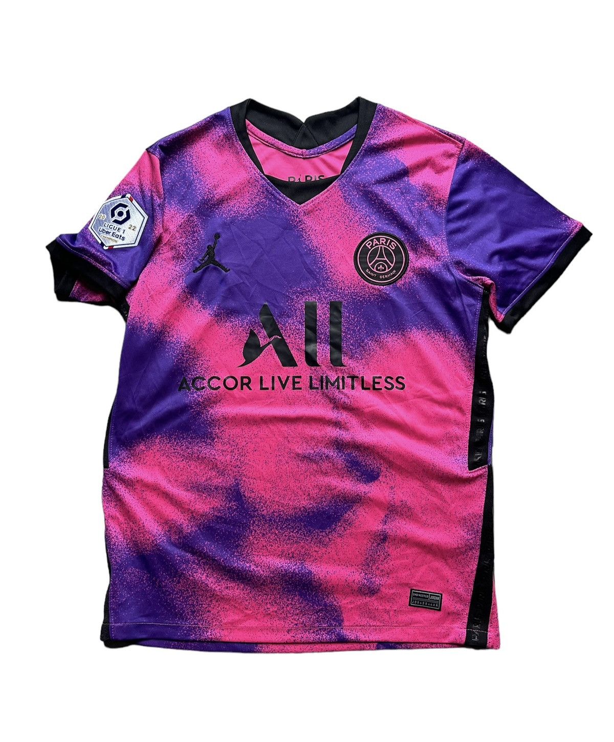 Jordan Brand 2021 Nike Jordan PSG pink purple soccer jersey Size US S / EU 44-46 / 1 - 1 Thumbnail