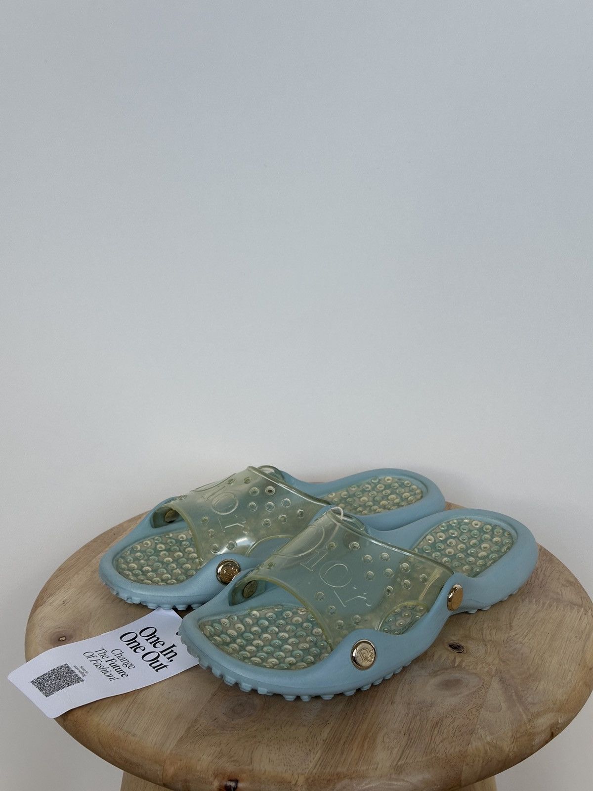 Dior Dior Jelly Blue Rubber Flip Flops vintage rare Size US 5 / IT 35 - 2 Thumbnail