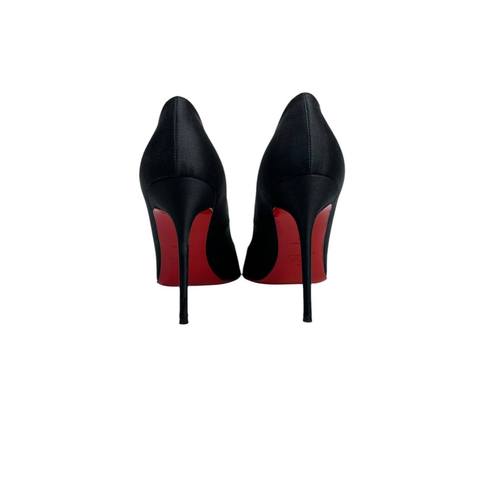 Christian Louboutin Christian Louboutin Black Satin Stiletto Pumps Heels Sz.38 Size US 7 / IT 37 - 5 Thumbnail