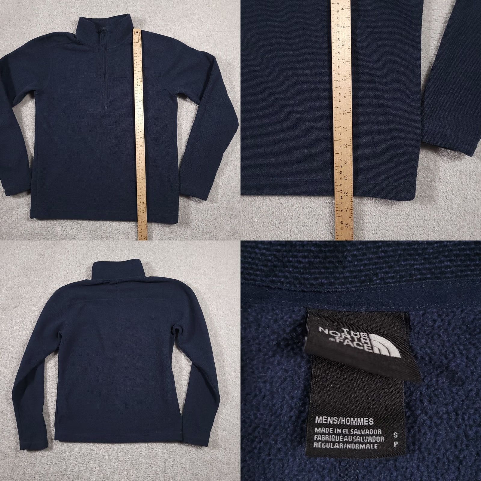 The North Face The North Face 1/2 Zip Shirt Mens Small Blue Textured Knit Fleece Lined Heavy Size US S / EU 44-46 / 1 - 8 Thumbnail
