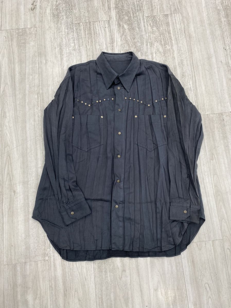 Issey Miyake Vintage Issey miyake pleated westren shirt mainline Size US M / EU 48-50 / 2 - 5 Thumbnail
