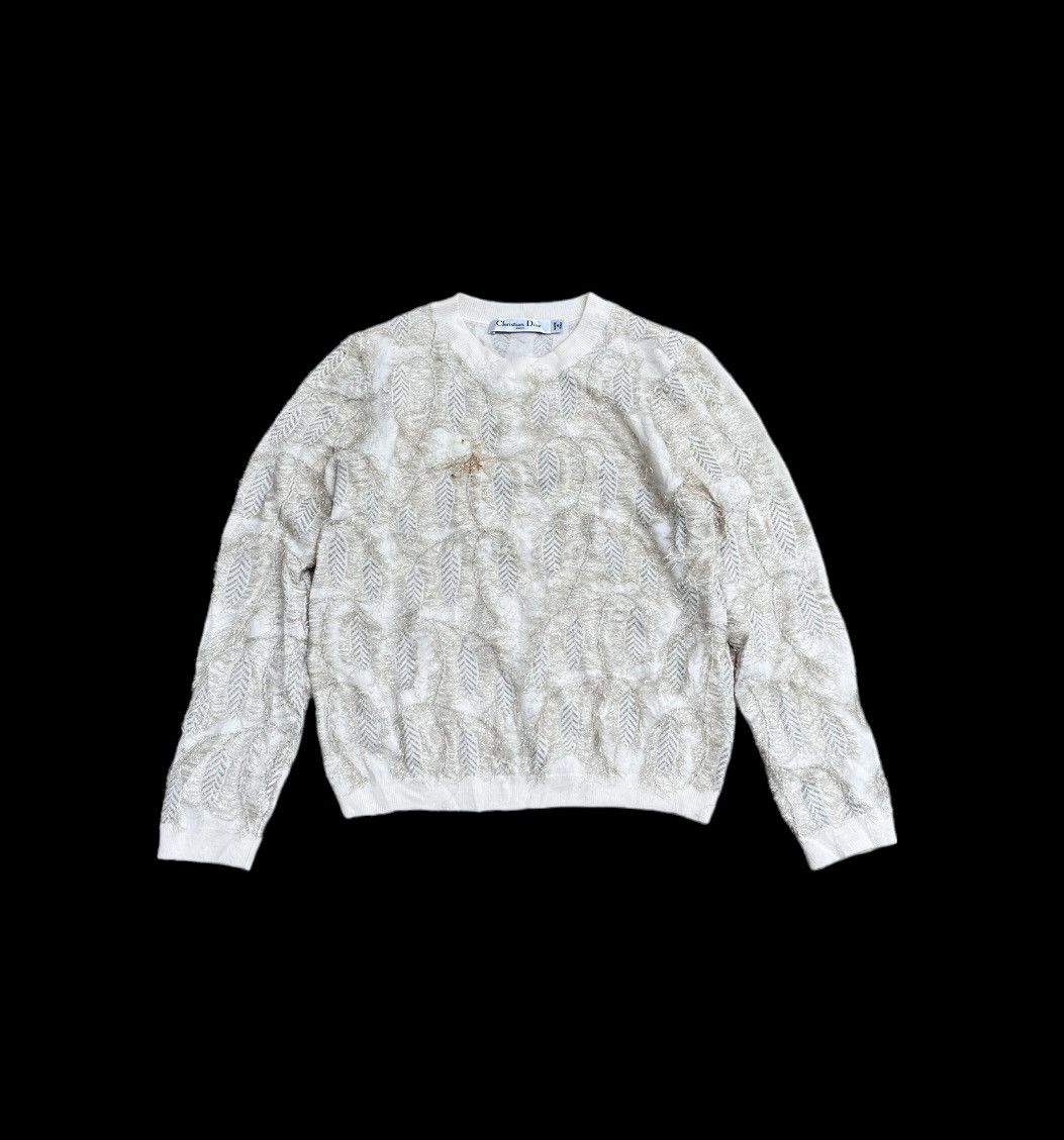 Christian Dior Monsieur Christian Dior Ecru Cashmere Made In Italy Knitwear Women's Size S / US 4 / IT 40 - 1 Thumbnail