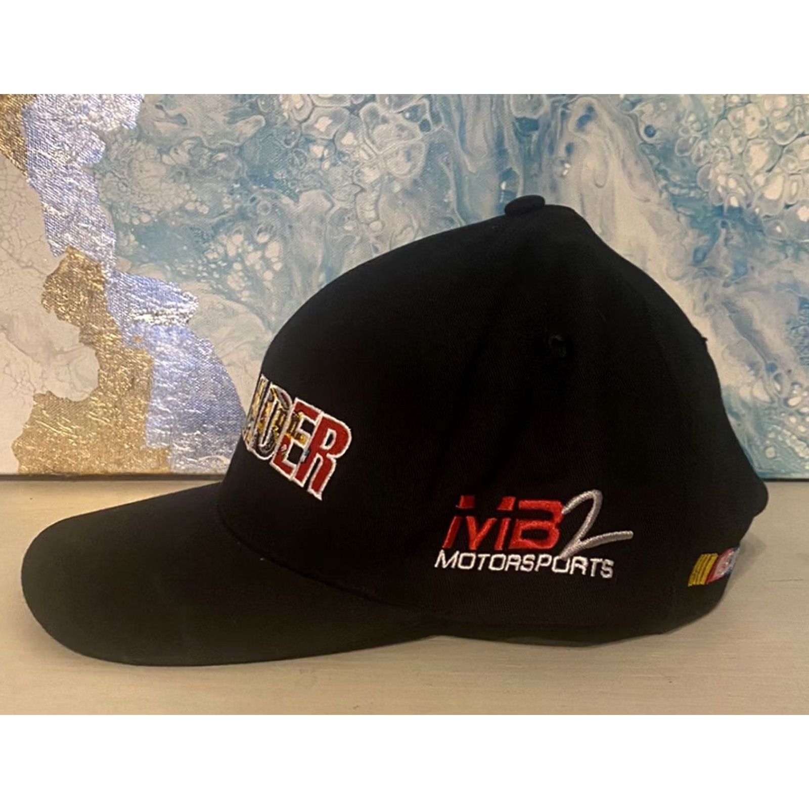 NASCAR Kenny Schrader MB2 Nascar Hat Motorsports SnapBack Sports Design Hat (Black) Adjustable Mens Hat Size ONE SIZE - 4 Thumbnail