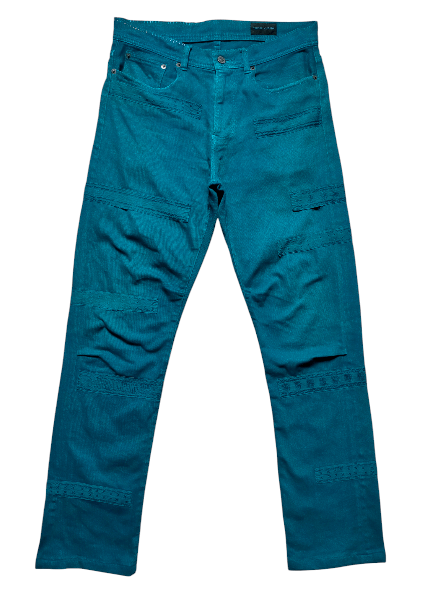Issey Miyake × Tsumori Chisato × mercibeaucoup Tsumori Chisato Issey Miyake Patchwork Denim Pants Size US 31 - 1 Thumbnail