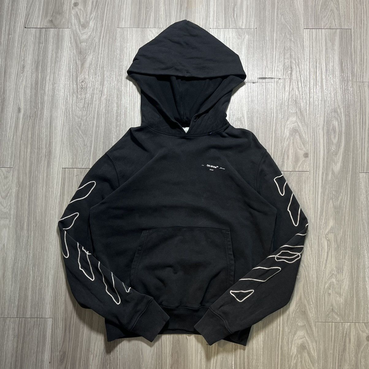 パーカー・フーディ OFF-WHITE Diag Waterfall Hoodie Black Multicolor FW 19 2019 OFF-WHITE Diag Waterfall Hoodie Black/Multicolor Men's