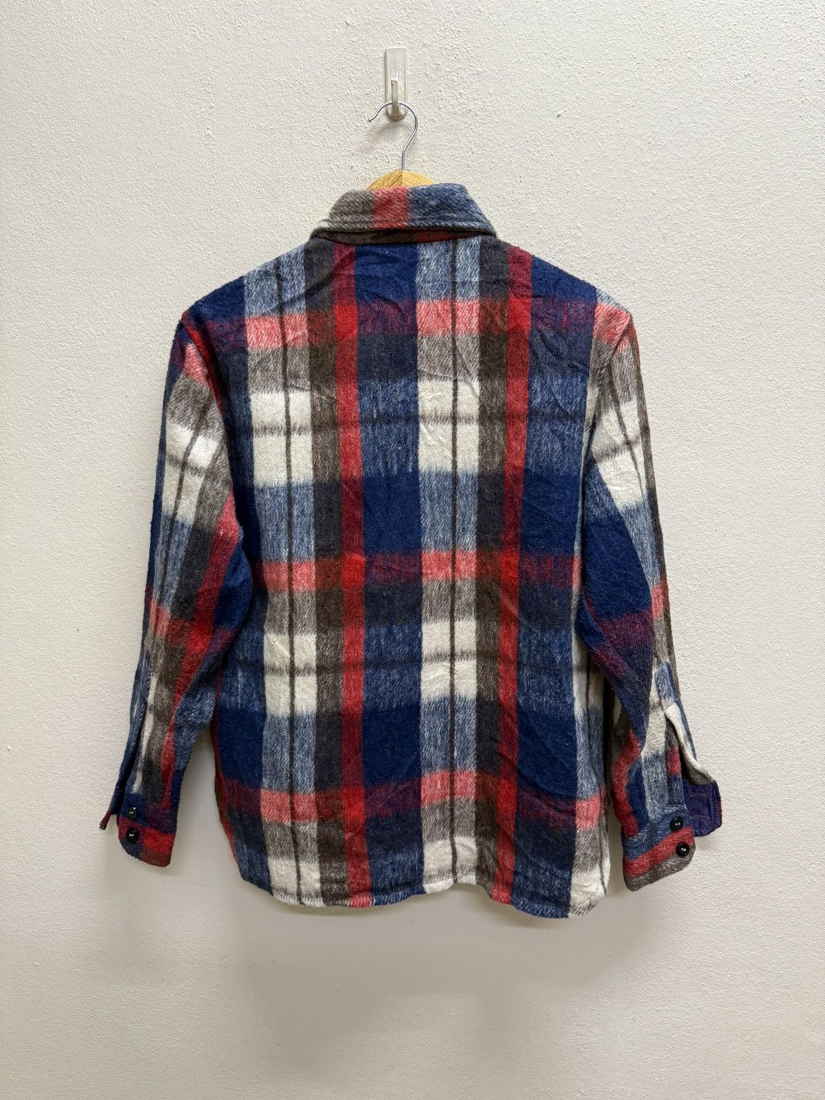 CPO Vintage 70s C.P.O Montgomery Ward Wool Flanel ButtonUp Shirt Size US S / EU 44-46 / 1 - 11 Thumbnail