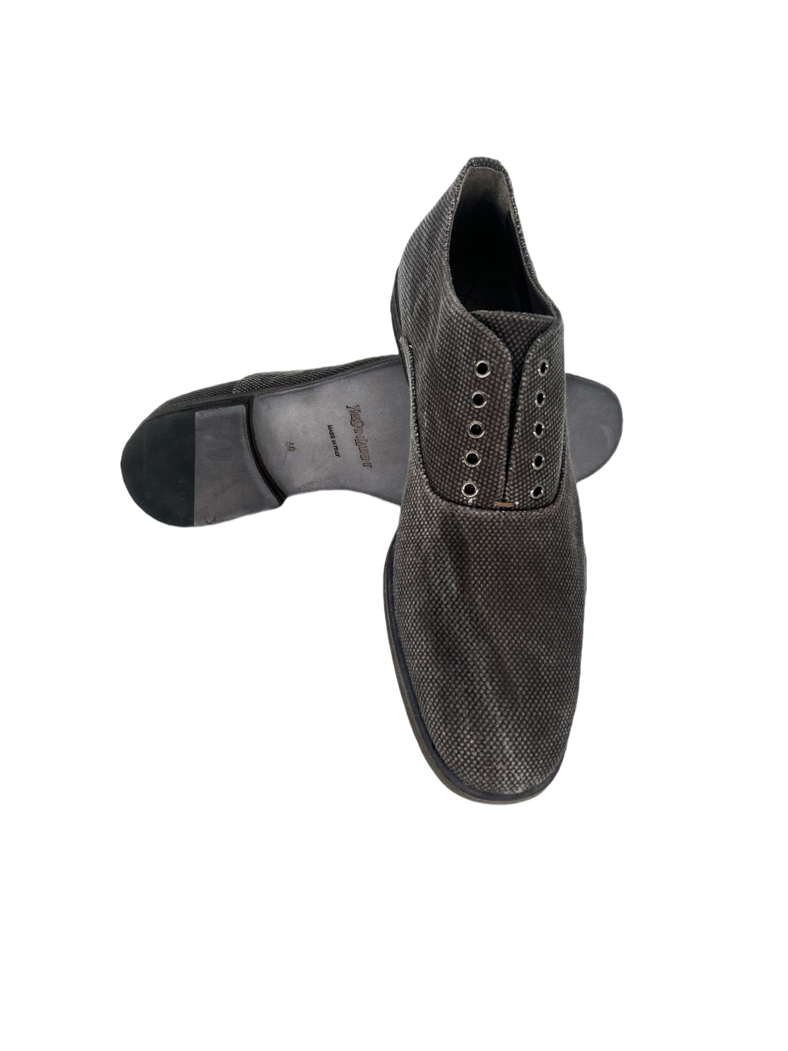 Yves Saint Laurent Yves Saint Laurent Textured CottonNo Lace Slip On OxfordShoe Size US 7 / EU 40 - 3 Thumbnail