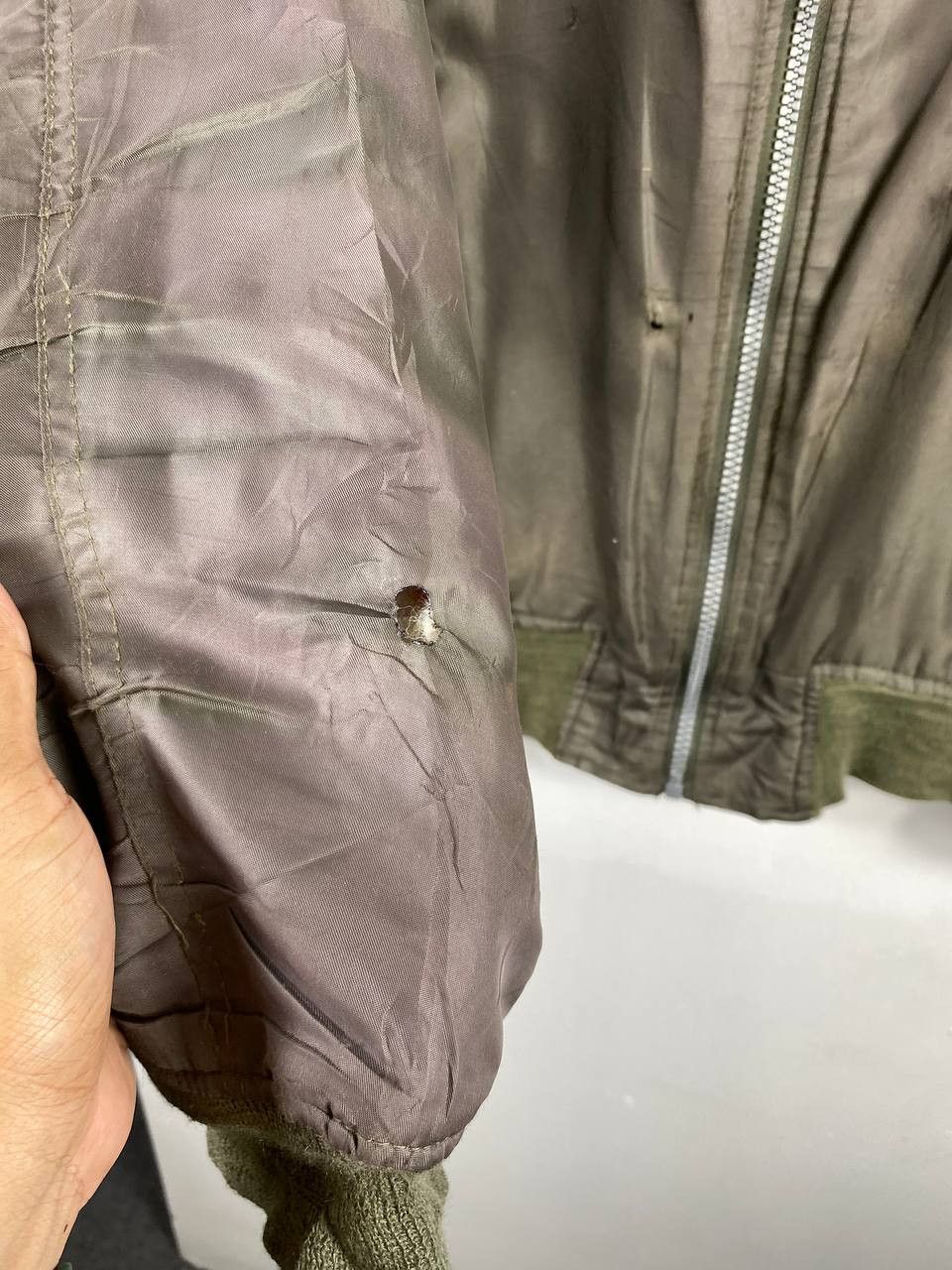 Japanese Brand japanese brand thrashed bomber jacket distressed Size US XXL / EU 58 / 5 - 7 Thumbnail