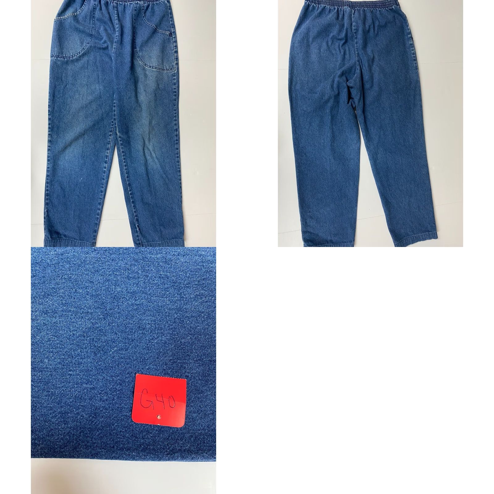 Vintage Sag Harbor Jeans 30x29 Blue Denim Straight Zip Pockets Womens Regular 30 in Inseam 29 in Retro Modern USA Designer Size 30" / US 8 / IT 44 - 8 Thumbnail