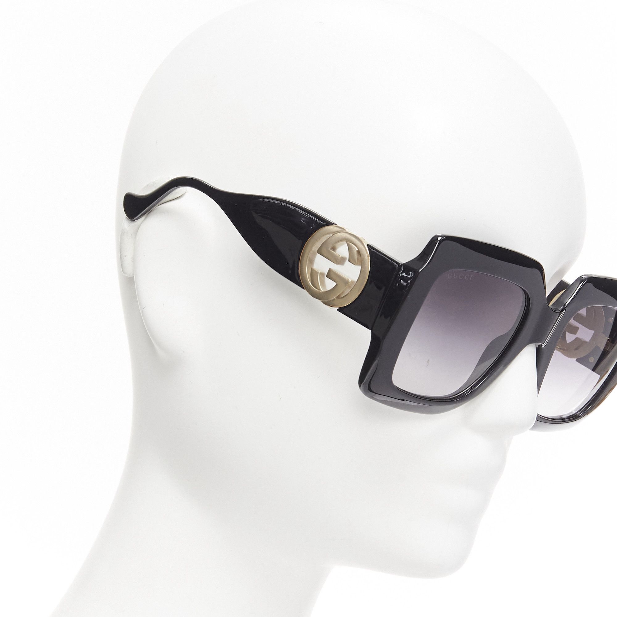Gucci GUCCI Alessandro Michele GG1022S black gold GG logo oversized sunglasses Size ONE SIZE - 1 Thumbnail
