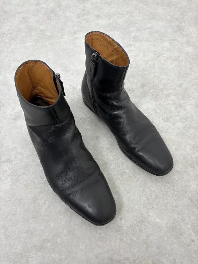 Gucci 2000s Gucci Black Minimalist Leather Boots Size US 8 / EU 41 - 4 Thumbnail