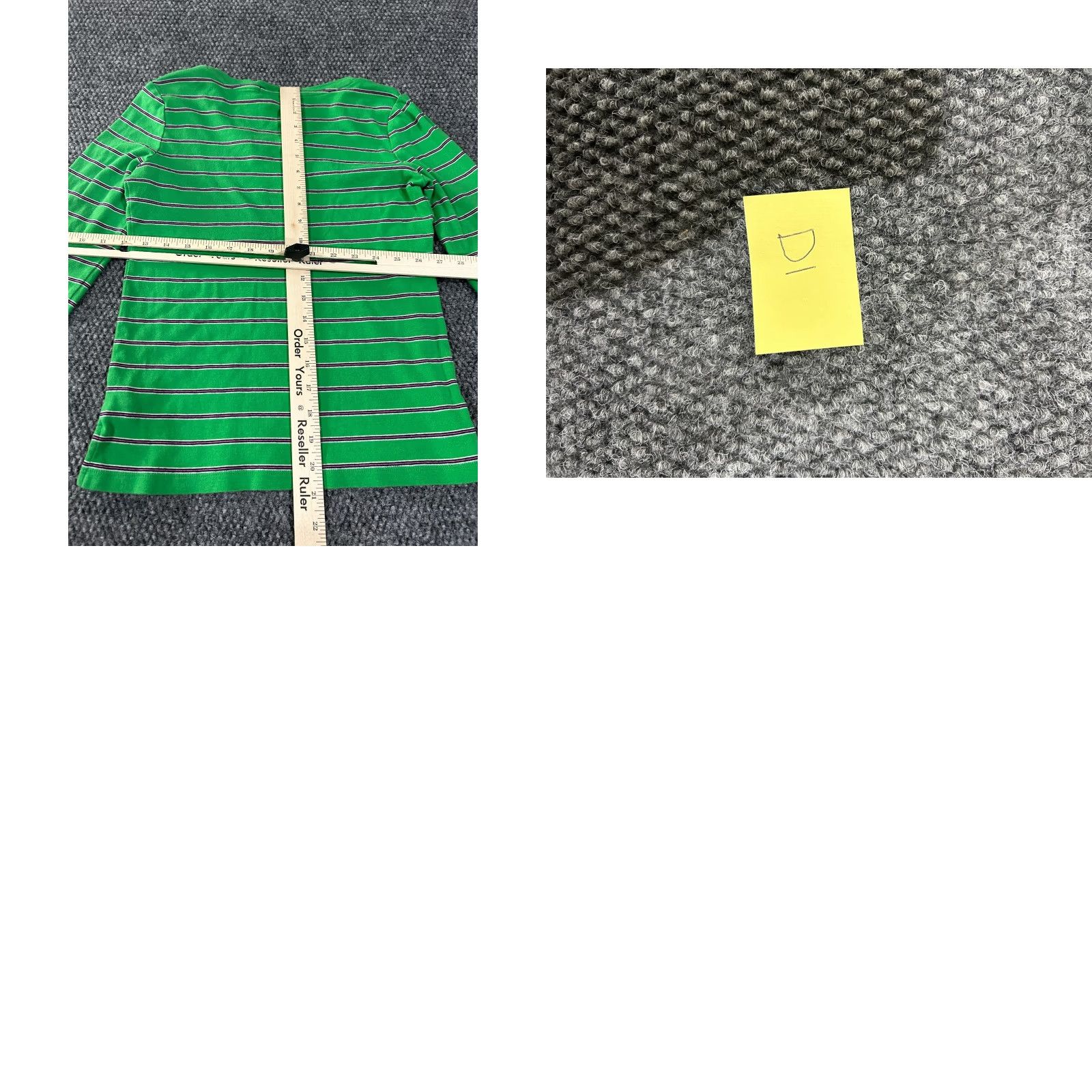 Ralph Lauren Lauren Ralph Lauren Blouse M Green Striped Cotton Pullover Button Sleeve Length Long Round Neck Casual Women’s Regular Fit Vintage: No Size M / US 6-8 / IT 42-44 - 8 Thumbnail
