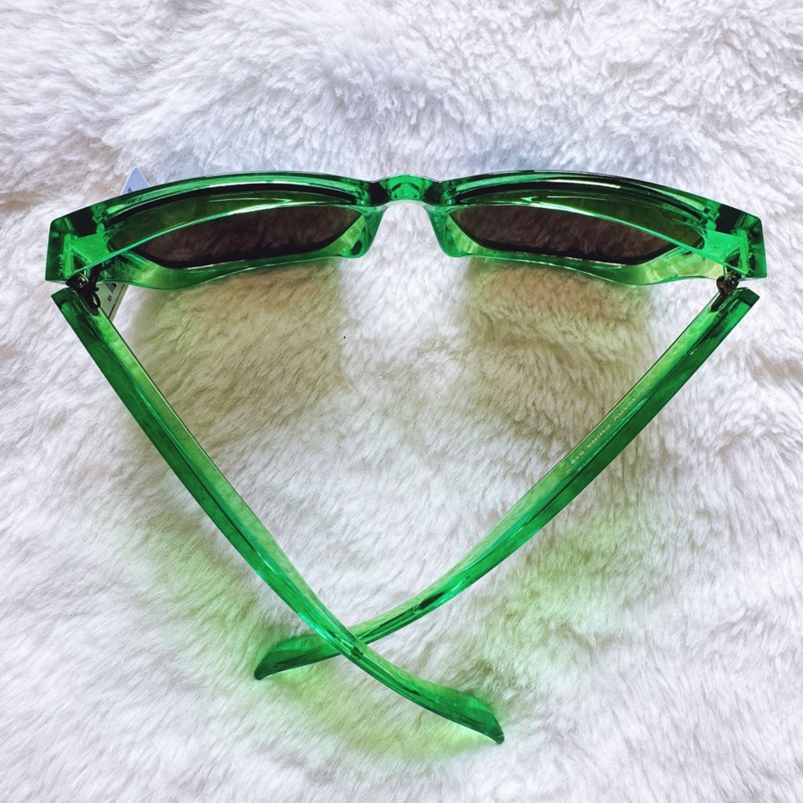 Other Cedric Bright Green Mirrored Sunglasses Size ONE SIZE - 13 Thumbnail