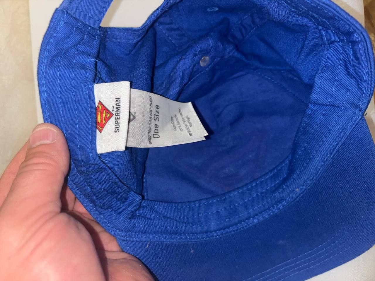 Vintage 🔥Superman Blue Baseball Cap with Warner Bros Superman Logo Size ONE SIZE - 5 Thumbnail