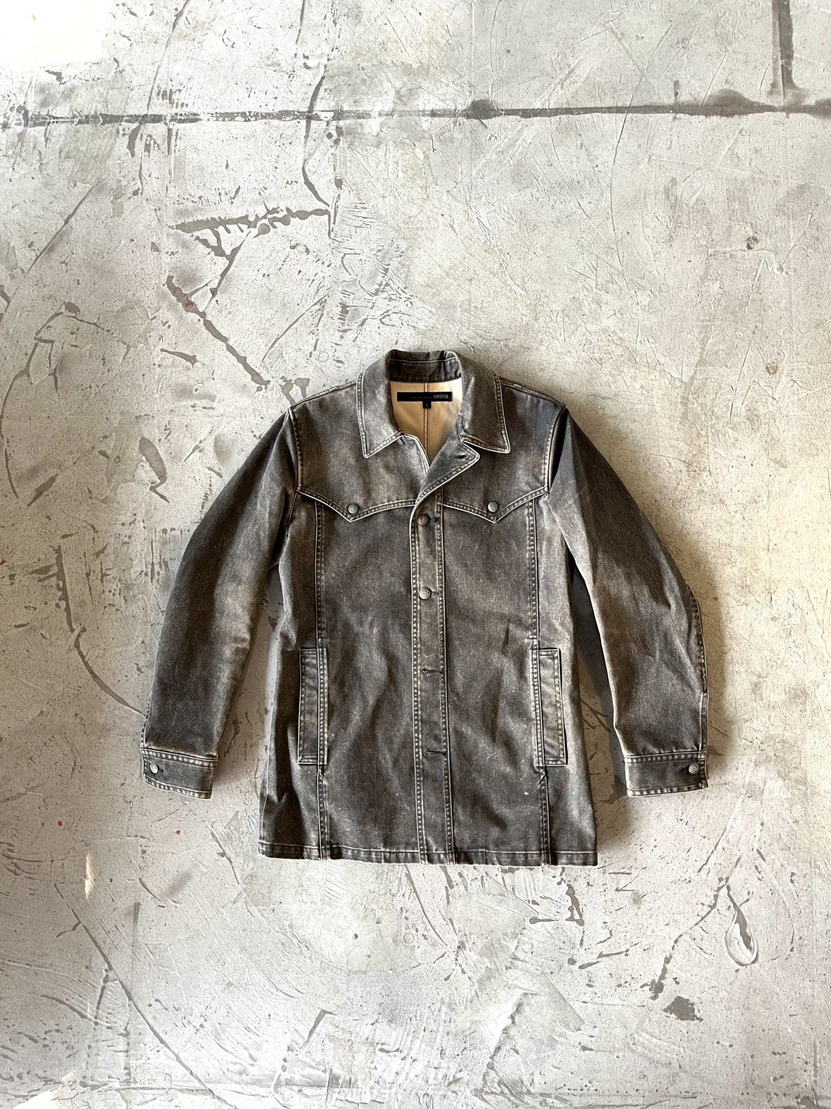 Japanese Brand Distressed waxwash jacket style Grunge x Western Size US L / EU 52-54 / 3 - 1 Thumbnail