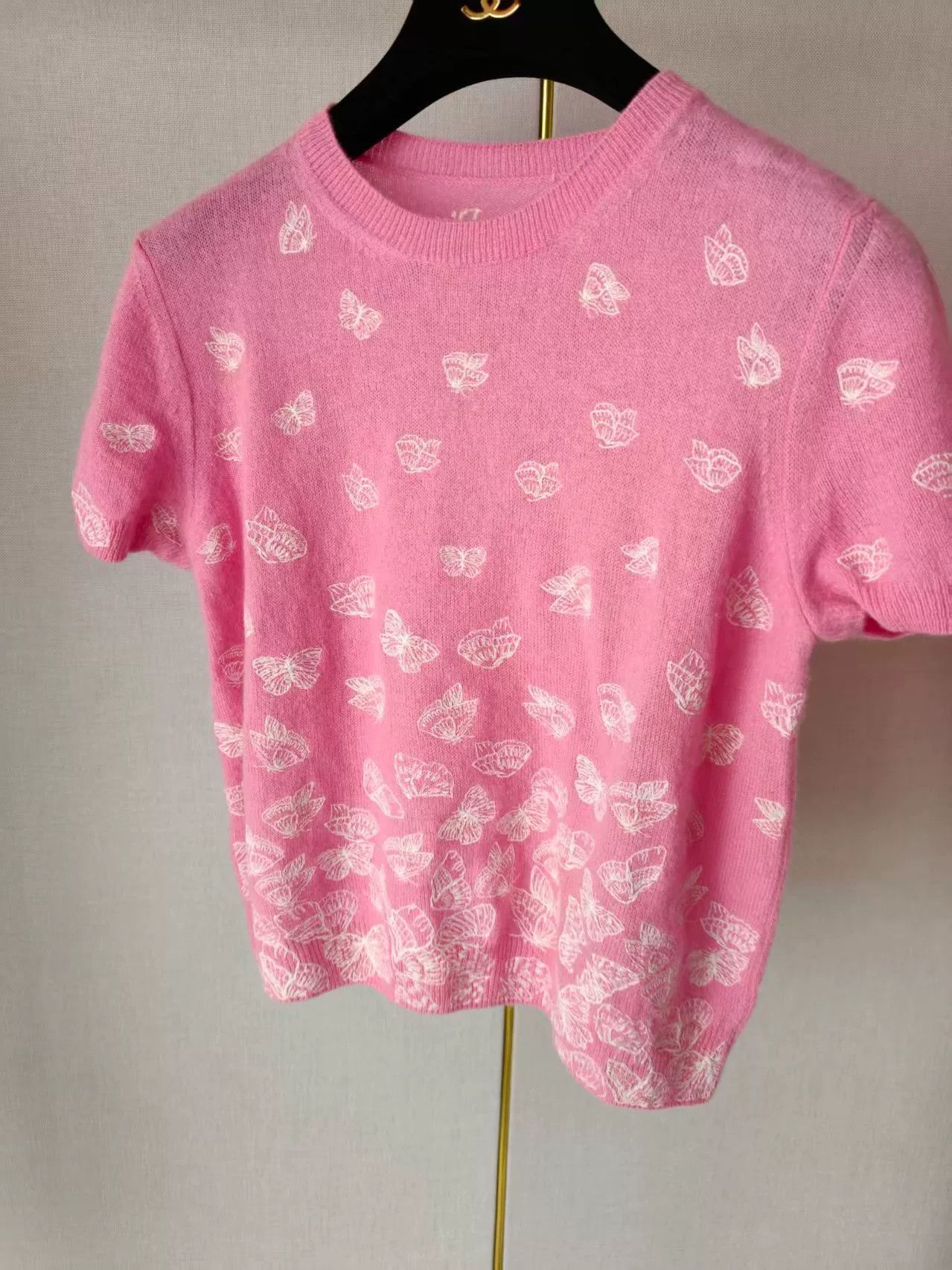 Dior Dior Pink Butterfly Pattern Sweater Size M / US 6-8 / IT 42-44 - 1 Thumbnail