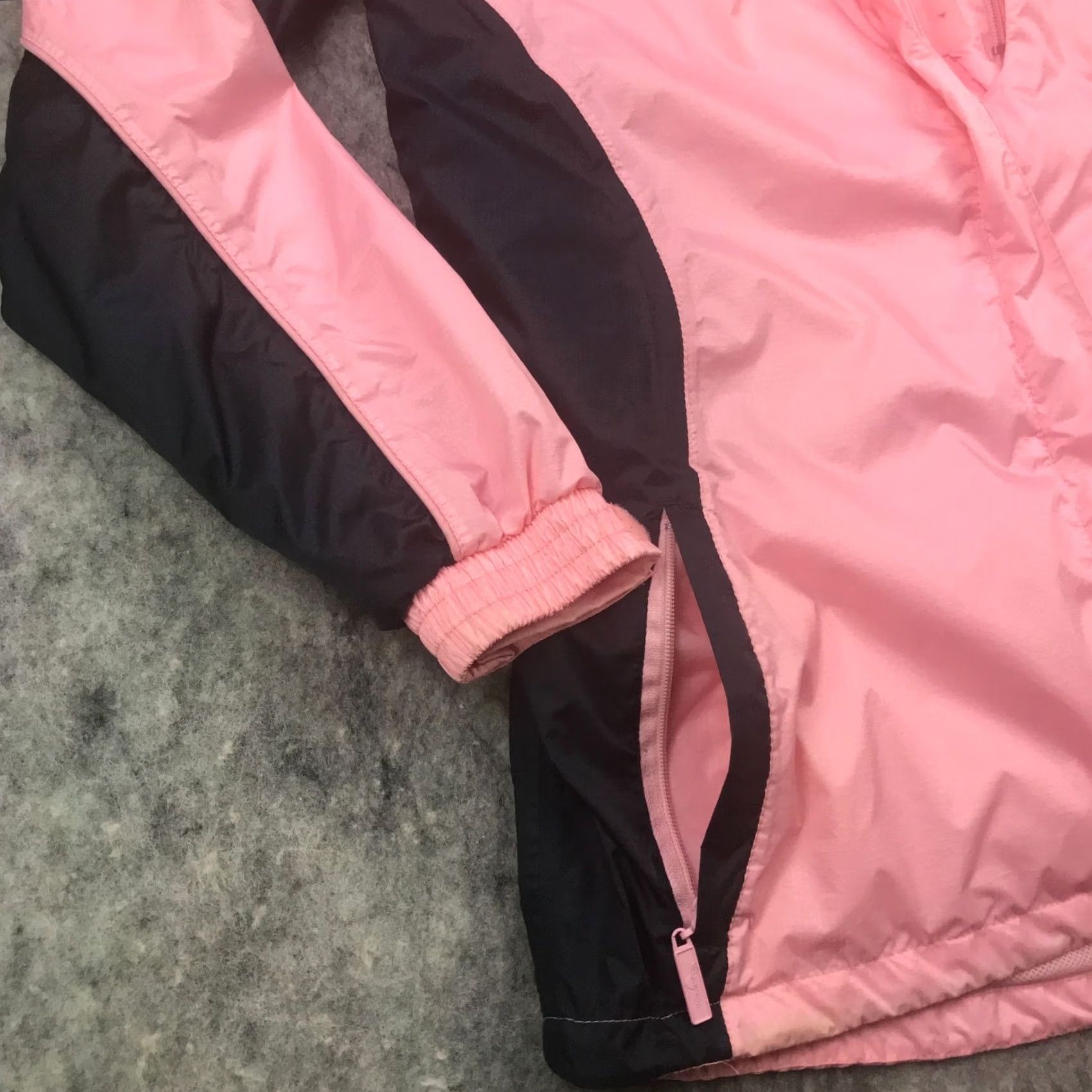 CO The Weather Co. Womens Jacket Large Pink Packable Hood Zip Up Windbreaker Size L / US 10 / IT 46 - 3 Thumbnail