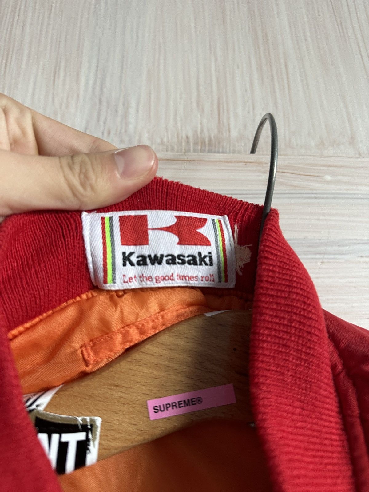 Japanese Brand × Vintage Kawasaki Vintage MA-1 bomber jacket japanese motor moto Size US L / EU 52-54 / 3 - 9 Thumbnail