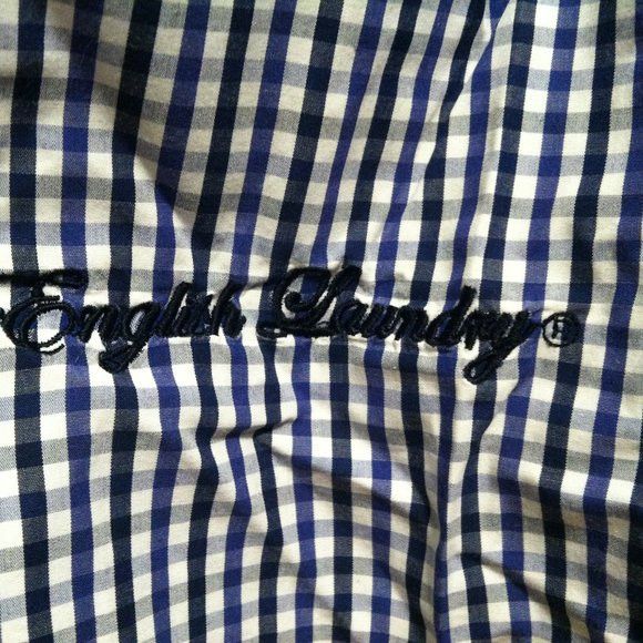 English Laundry ENGLISH LAUNDRY MENS BLUE 100%COTTON CASUAL SHIRT 17/34-35 Size US XL / EU 56 / 4 - 8 Thumbnail