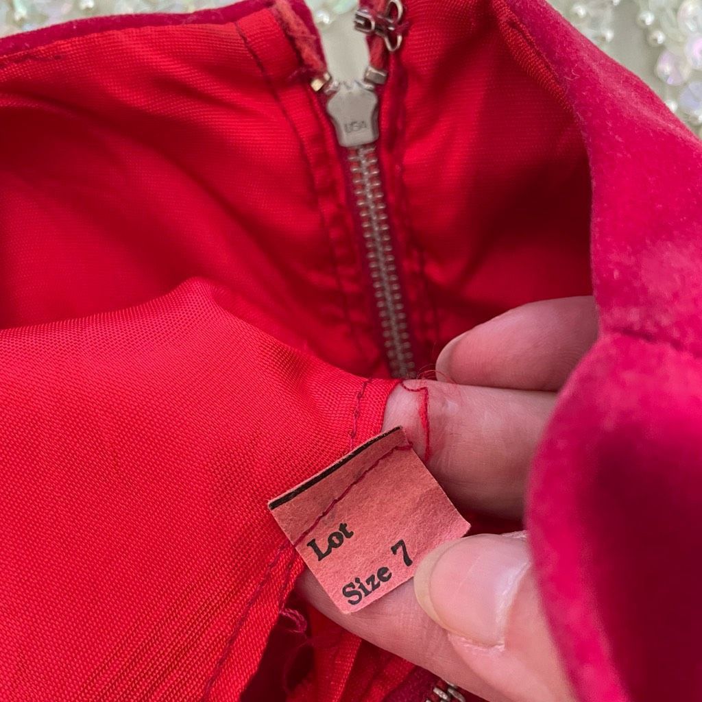 Vintage Vintage 60s Red Velveteen Shift Dress Pink Cropped Blouse XS Size XS / US 0-2 / IT 36-38 - 6 Thumbnail