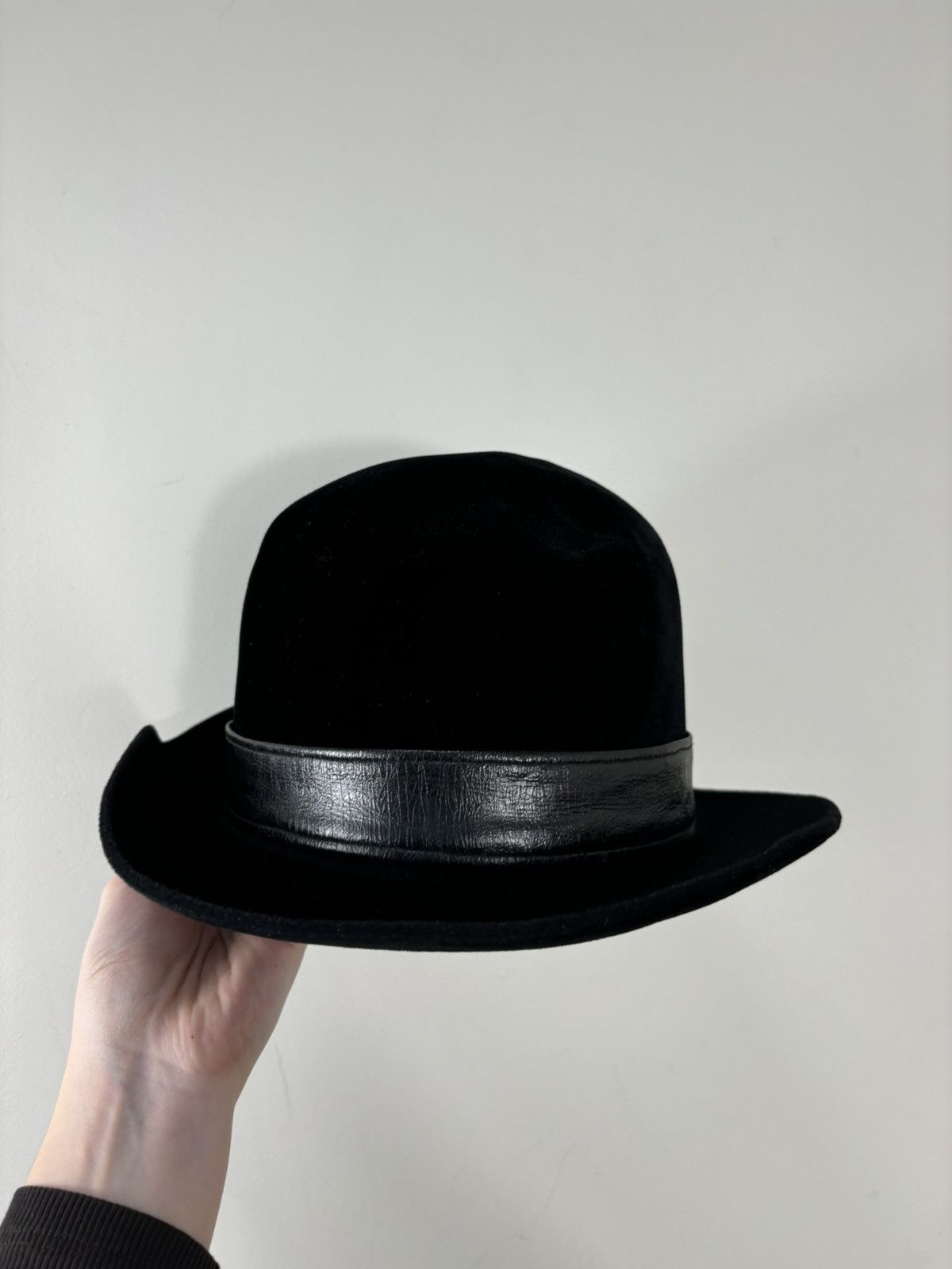 Other Vintage Huckel Alpha Men’s Black Velour Wool Felt Fedora Hat Size ONE SIZE - 13 Thumbnail
