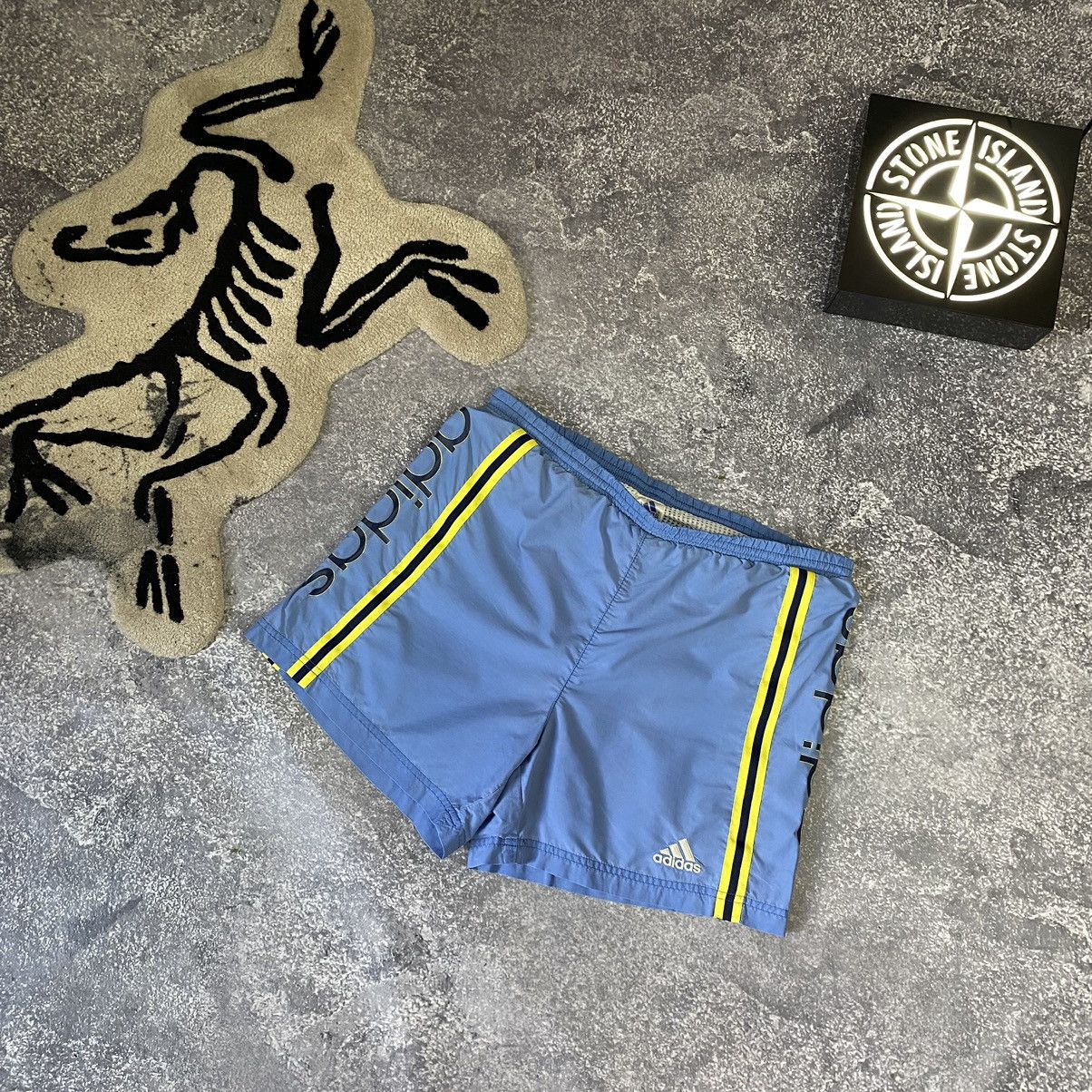 Vintage Vintage Adidas Big logo Graphic Swimshorts 90’s Size US 30 / EU 46 - 2 Thumbnail