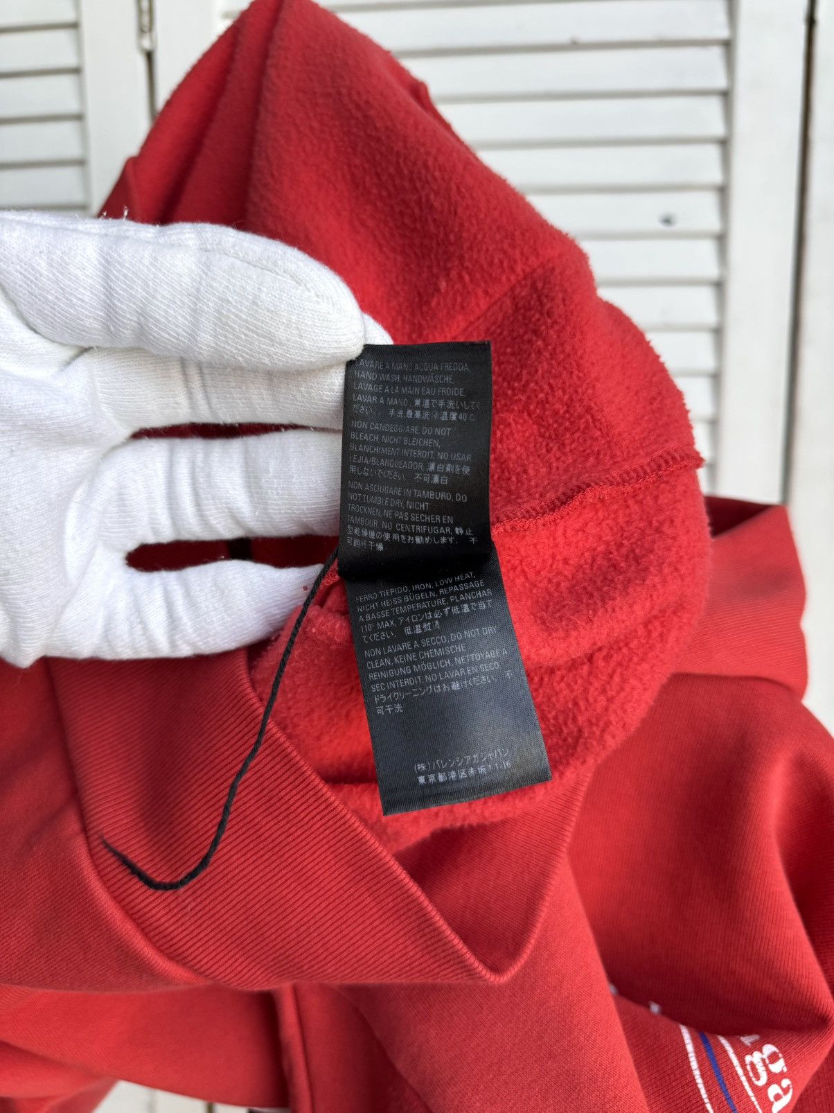 Balenciaga Balenciaga Campaign Wave Logo Pullover Hoodie Red Authentic Size US XXS / EU 40 - 12 Thumbnail