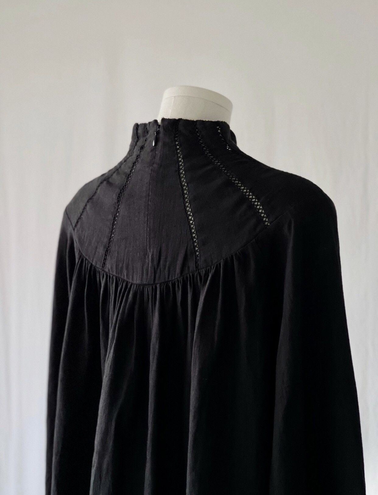 Kapital KAPITAL Hirata Kazuhiro Black Stand up Pure Linen Doll Shirt Size US XS / EU 42 / 0 - 6 Thumbnail
