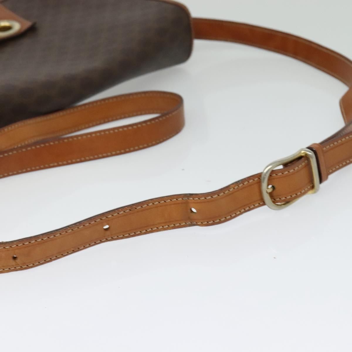 Celine CELINE Macadam Canvas Shoulder Bag Pvc Brown Gold Size ONE SIZE - 7 Thumbnail