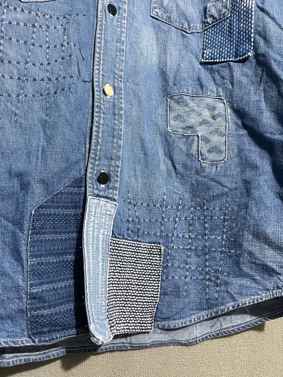 FDMTL FDMTL Denim Patchwork shirt Size US L / EU 52-54 / 3 - 4 Thumbnail