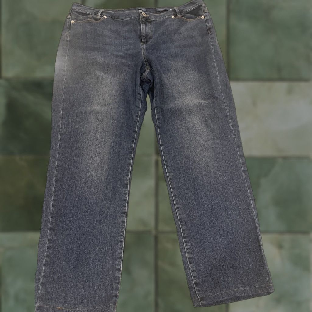 Denime J Jill Denim Jeans Womens Sz 16 Weekender Straight Leg Denim Jeans Womens 16 Blue Straight Jeans Womens Mens? Size 38" / US 16 / IT 52 - 1 Thumbnail