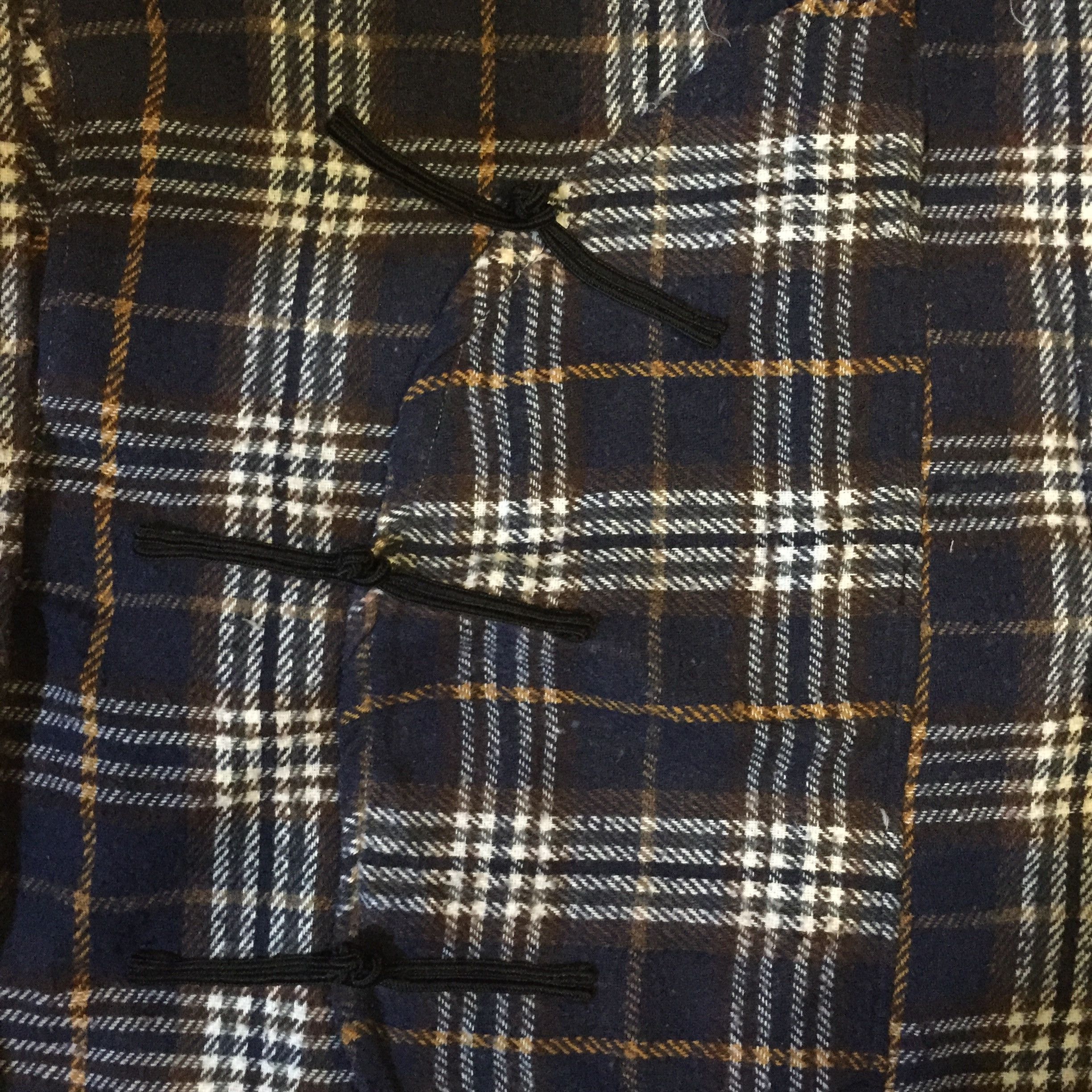 Handmade TC 405 Chinese Cheongsam Boxy Shirt Flannel Reworked Size M / US 6-8 / IT 42-44 - 2 Thumbnail